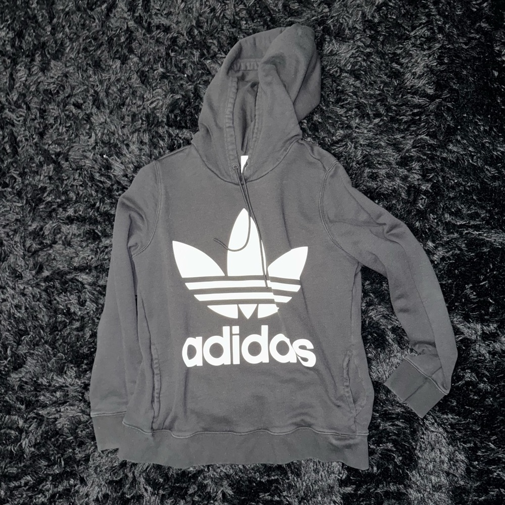 Unisex Large Black Adidas Hoodie